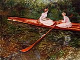 Pink Canvas Paintings - The Pink Skiff